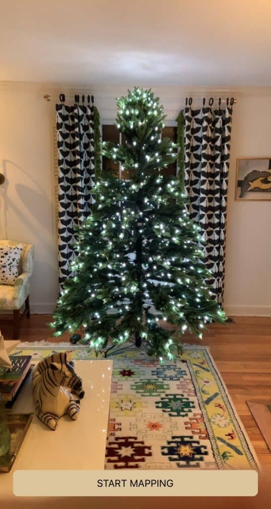 mapping the lights on the twinkly tree
