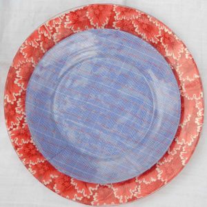 4th of July patriotic red blue and white plates.