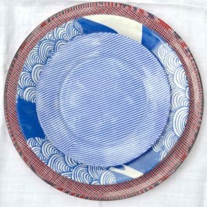 4th of July patriotic red blue and white plates.