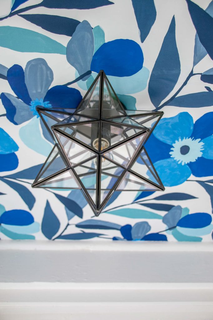 wallpaper in back entry