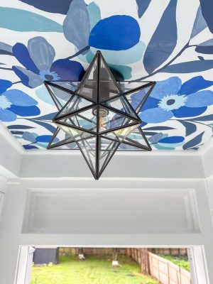 wallpaper in back entry