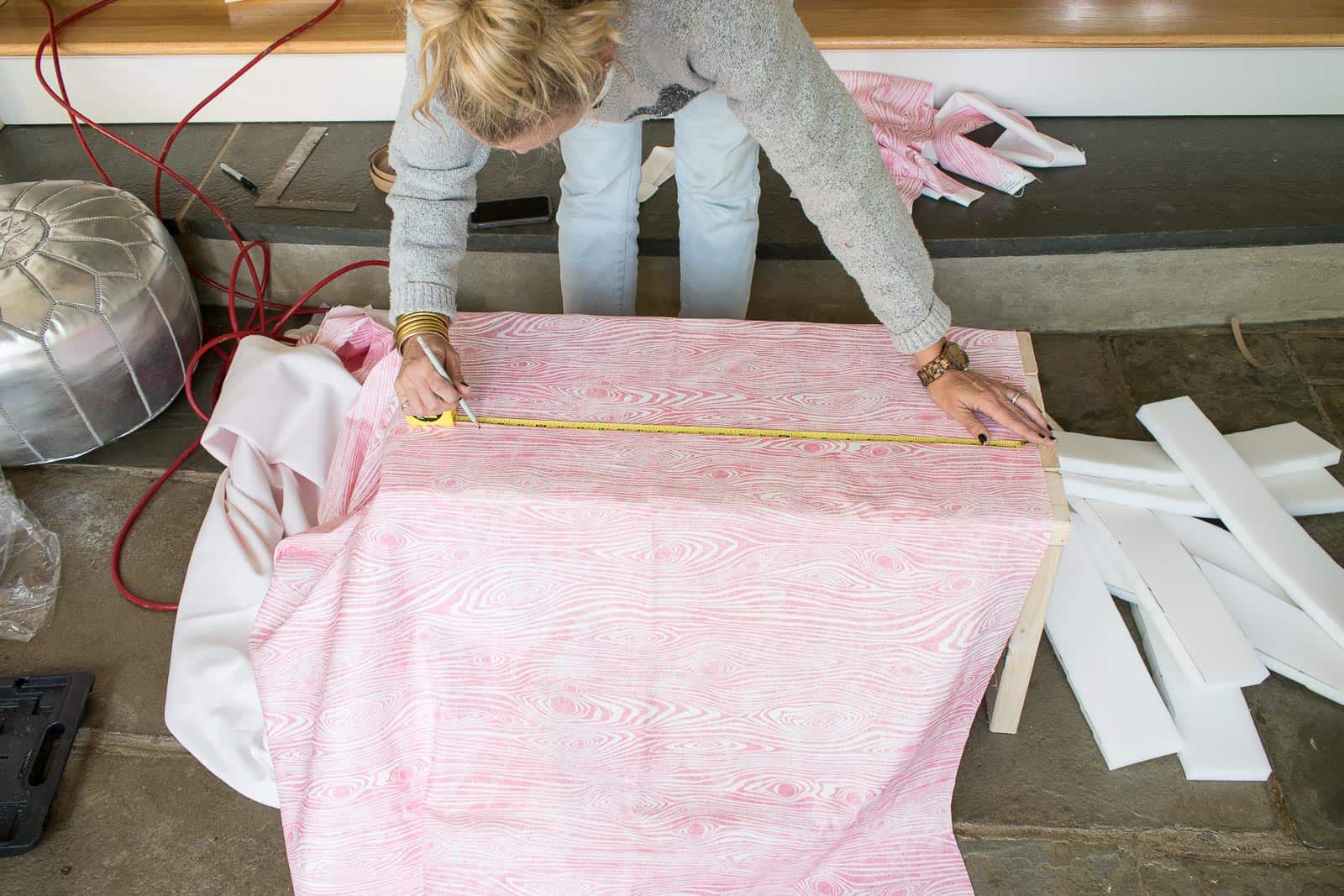 cut fabric into strips