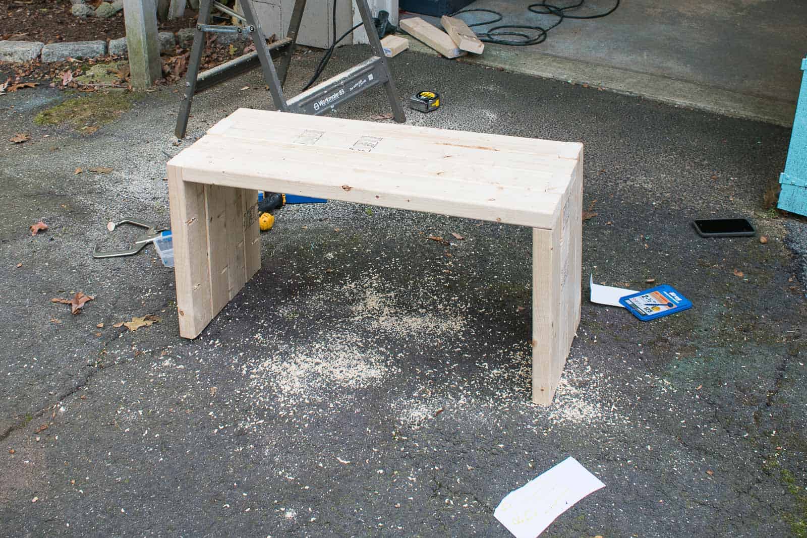 screw together the bench