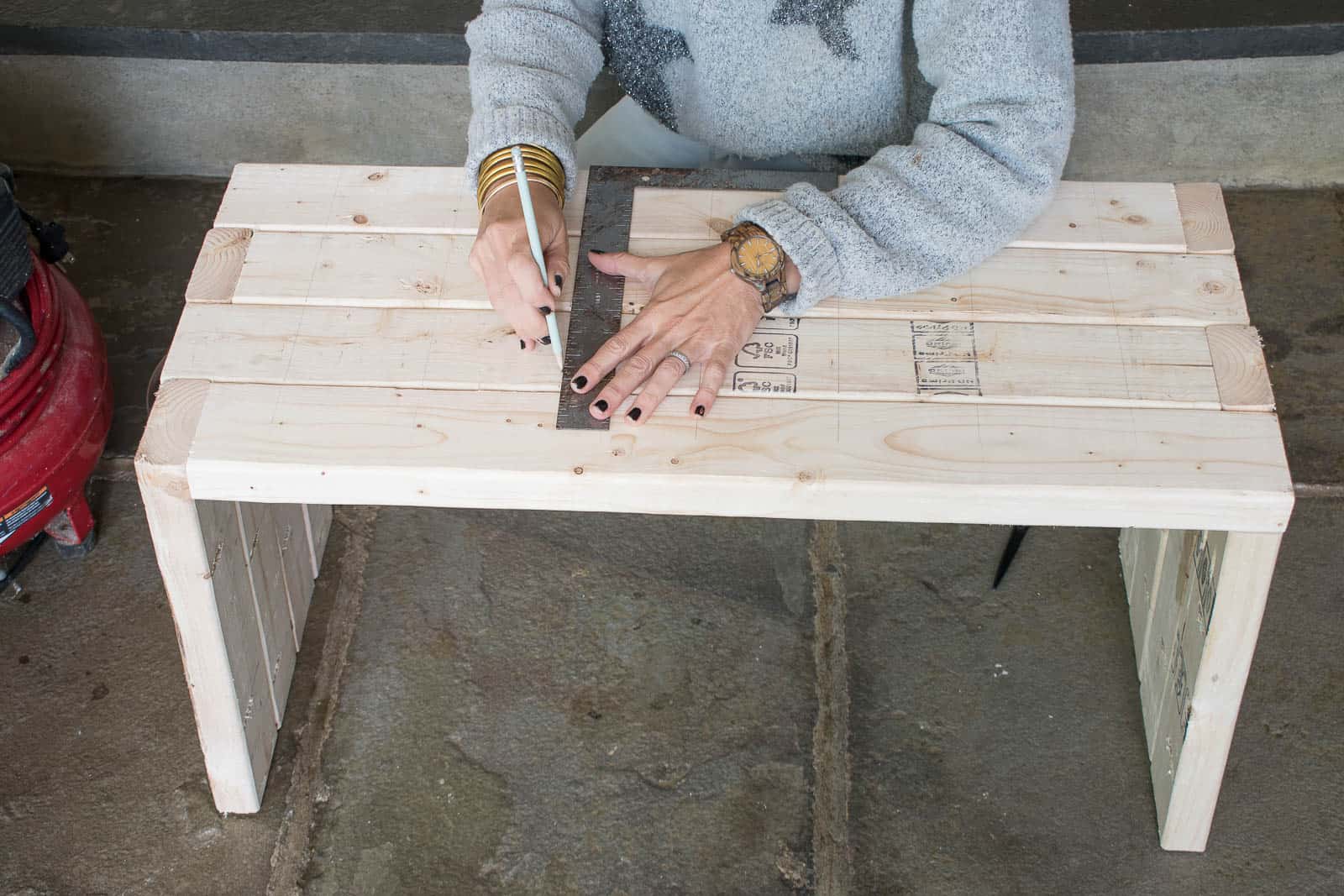 measure and staple tack strips in place