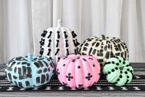 colorful embellished pumpkins