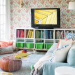 colorful photo in playroom decor