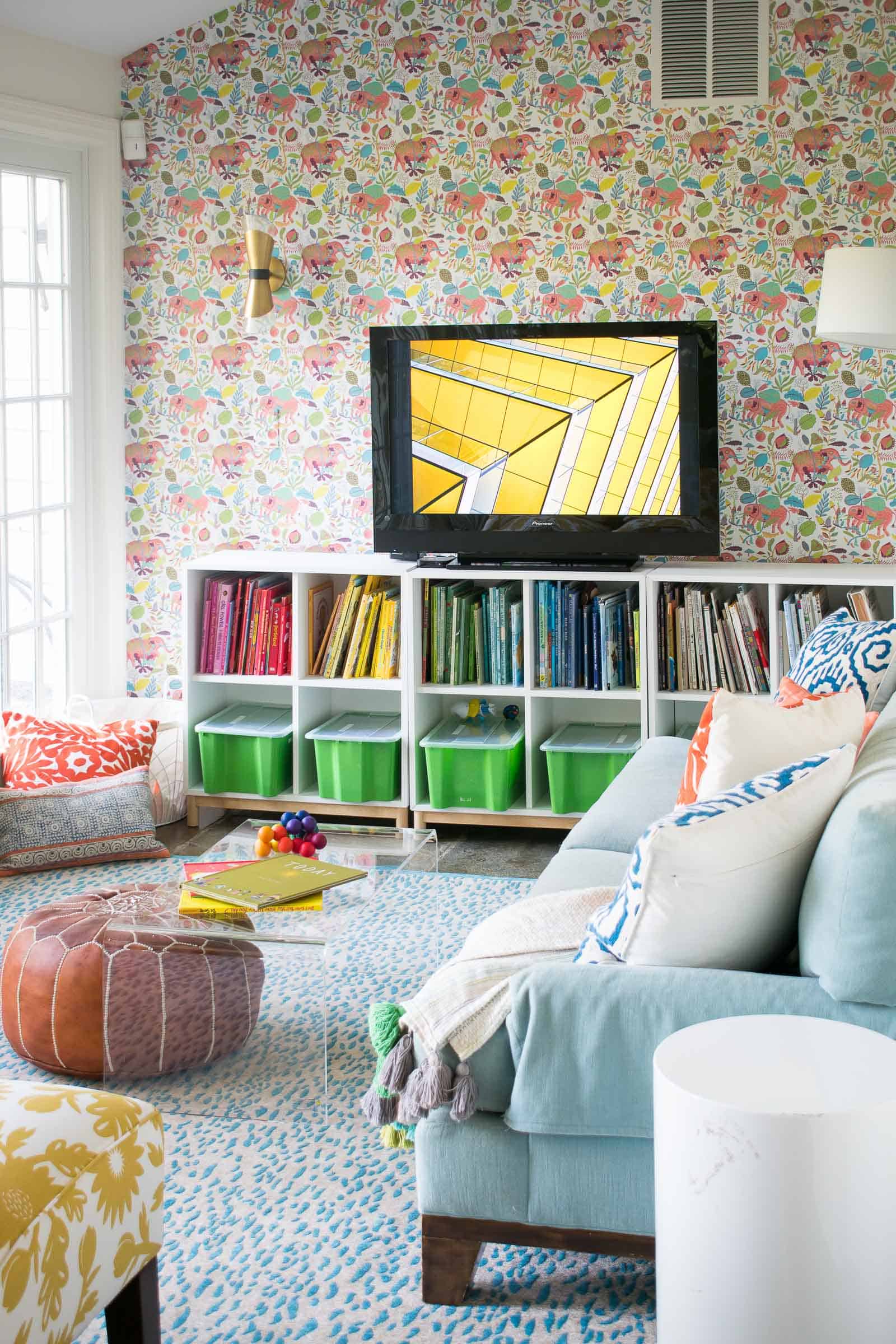 colorful photo in playroom decor