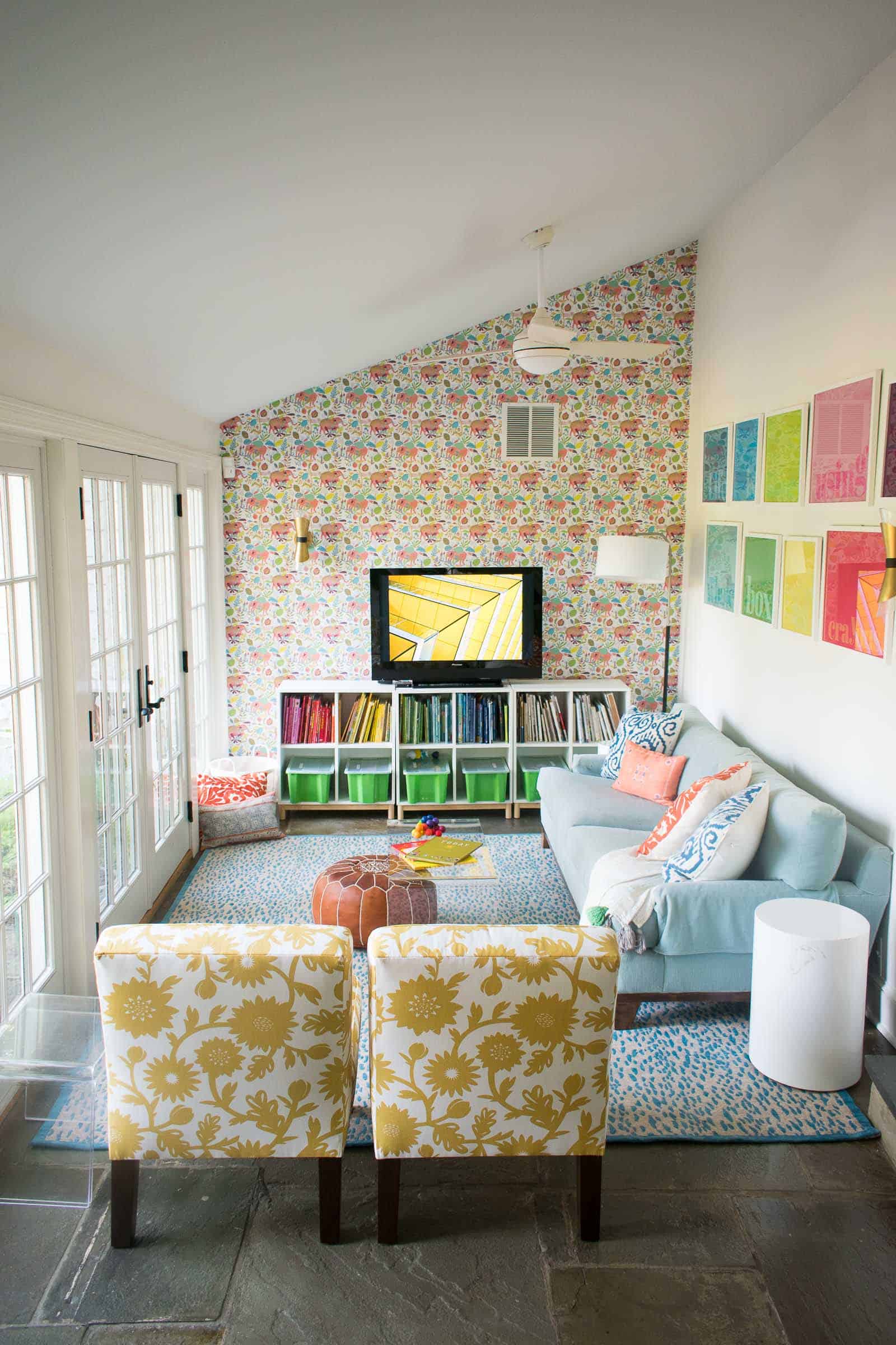 new ceiling fans in playroom