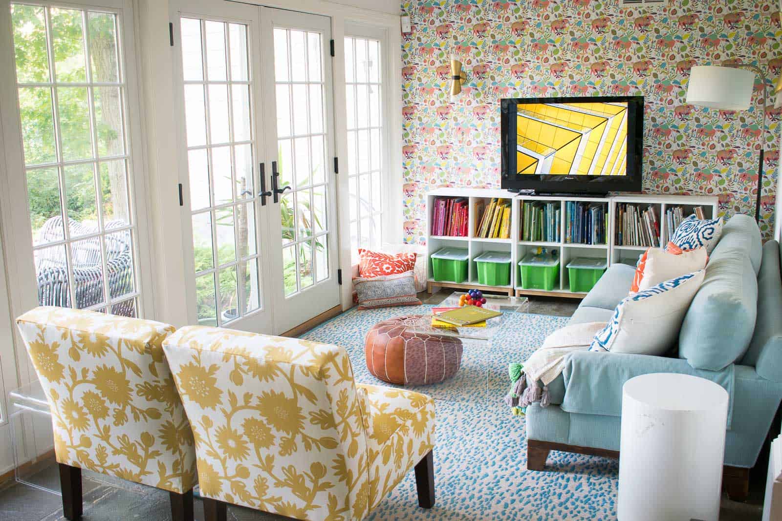 yellow chairs for playroom