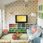 white fans in kids playroom