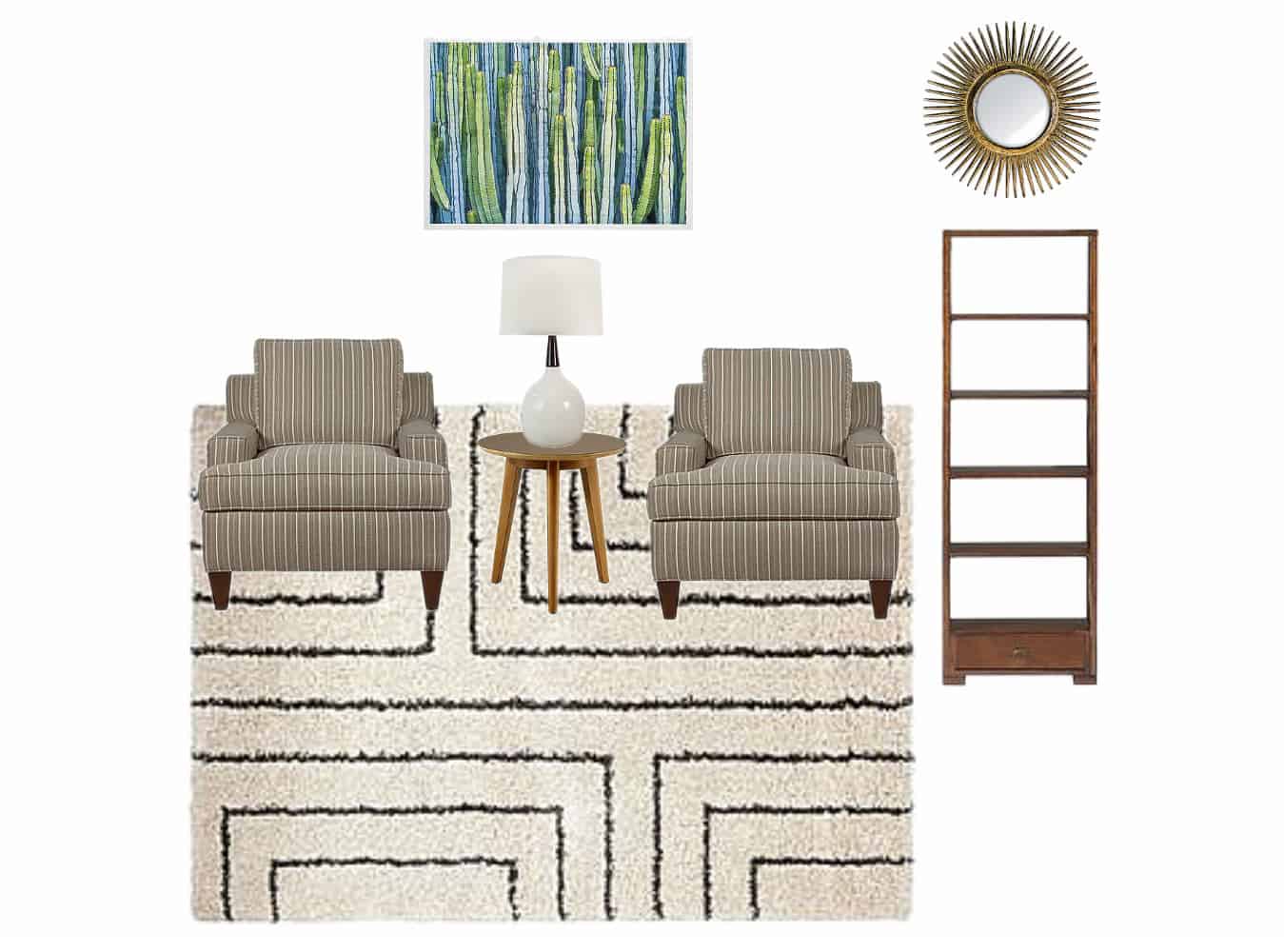 neutral CORT furniture for our library staging