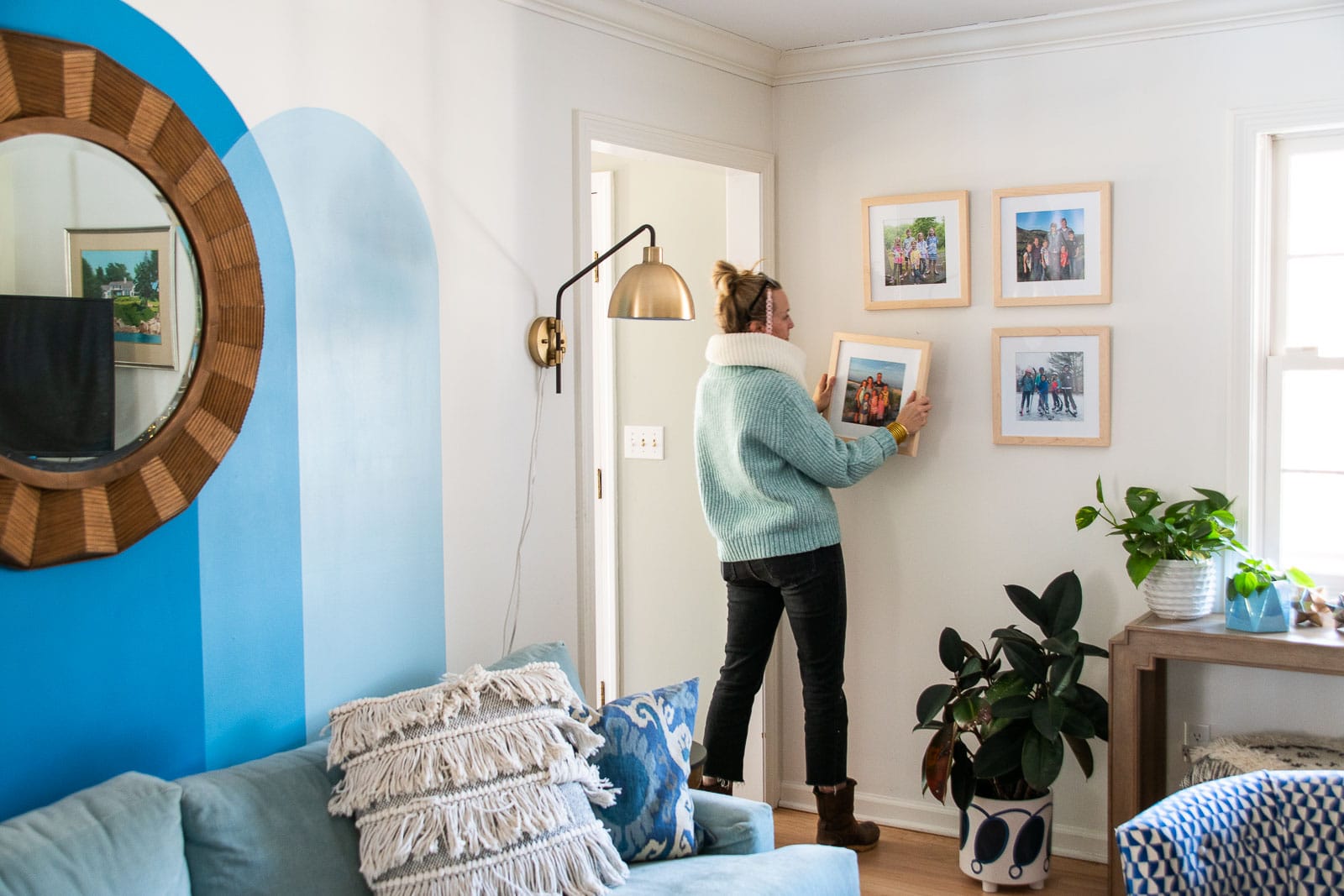 Adding Custom Framed Photos to our Family Room