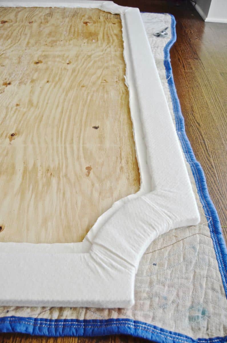 DIY upholstered belgrave headboard tutorial.
