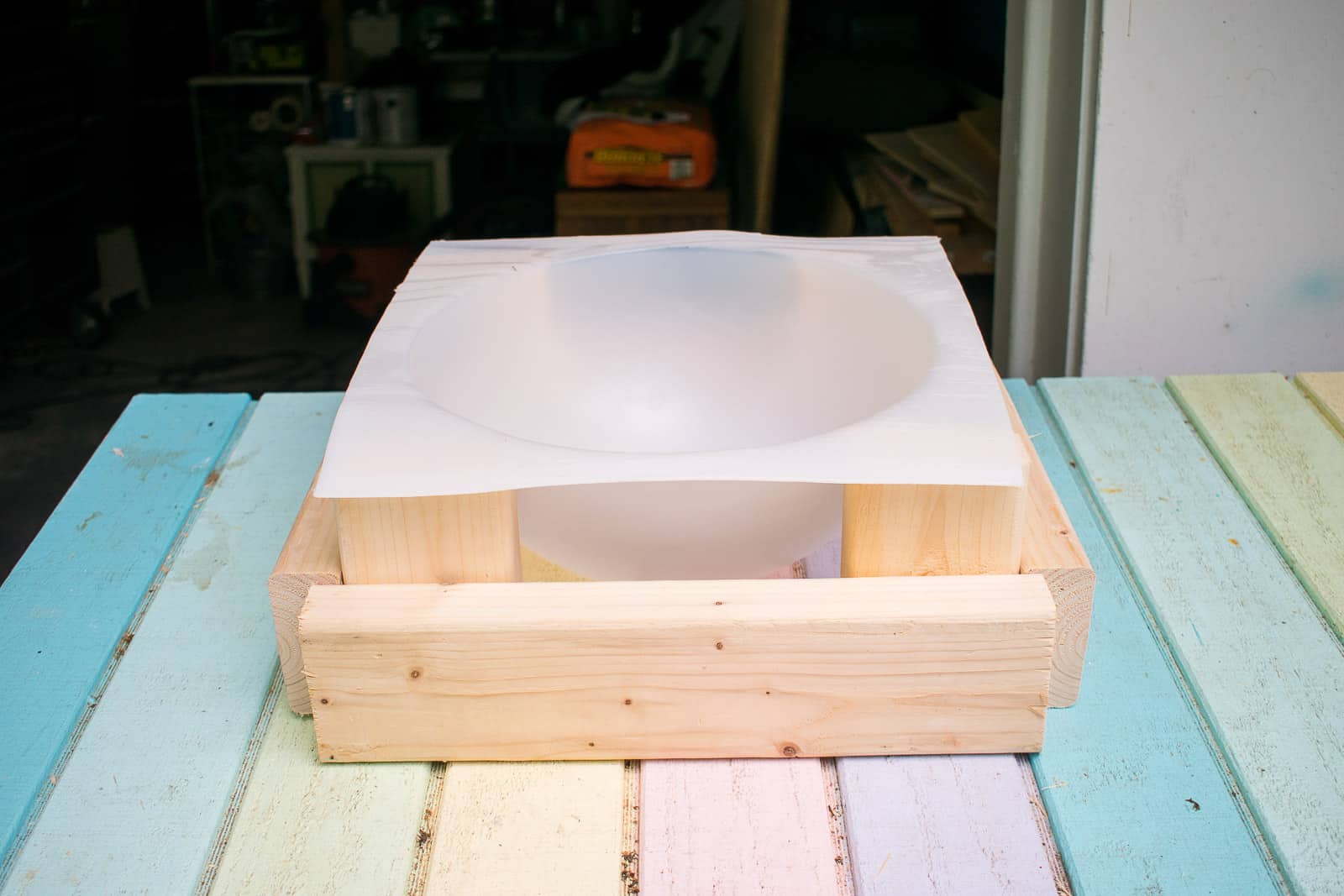make a base for the concrete mold
