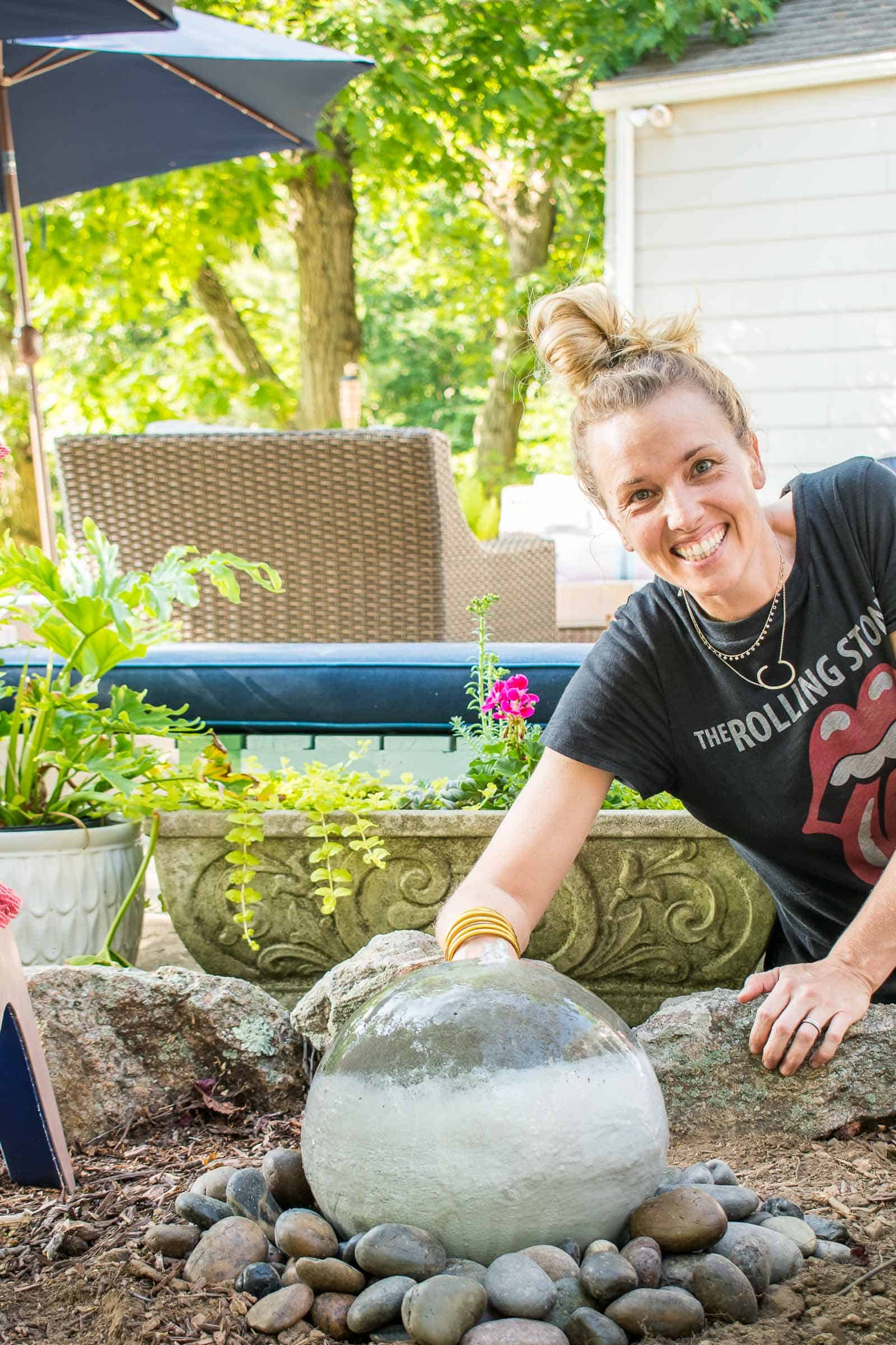 diy garden fountain