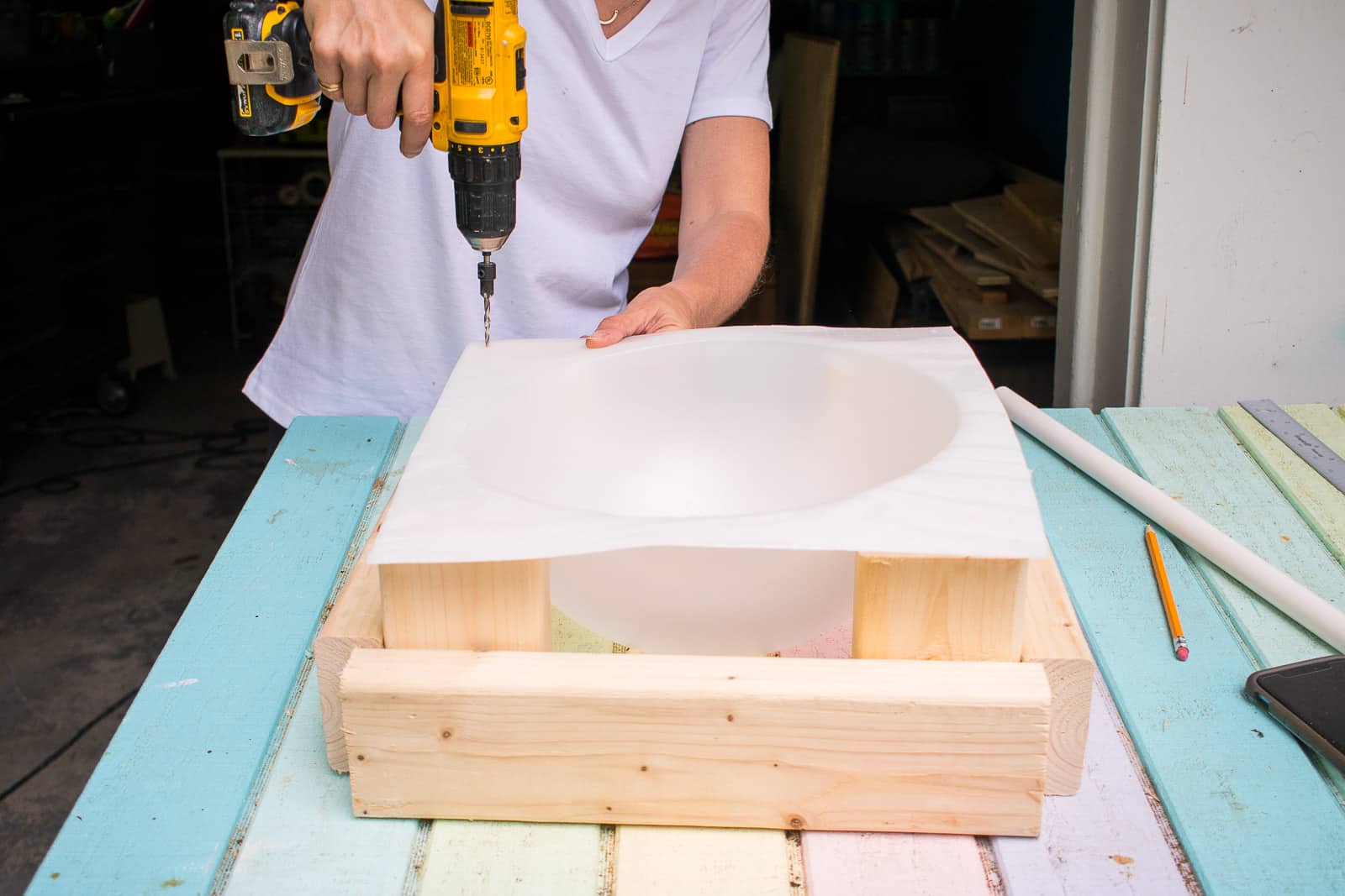 drill holes in mold