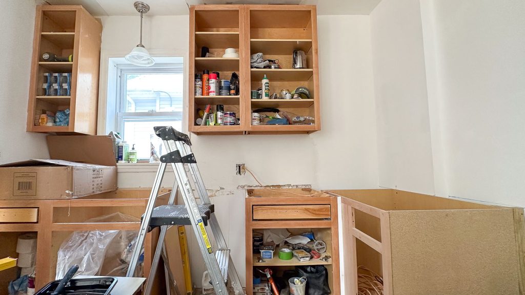 remove all the cabinet doors