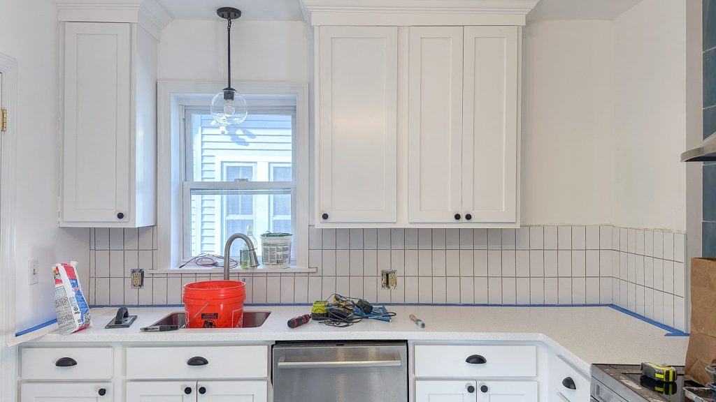 kitchen makeover in progress