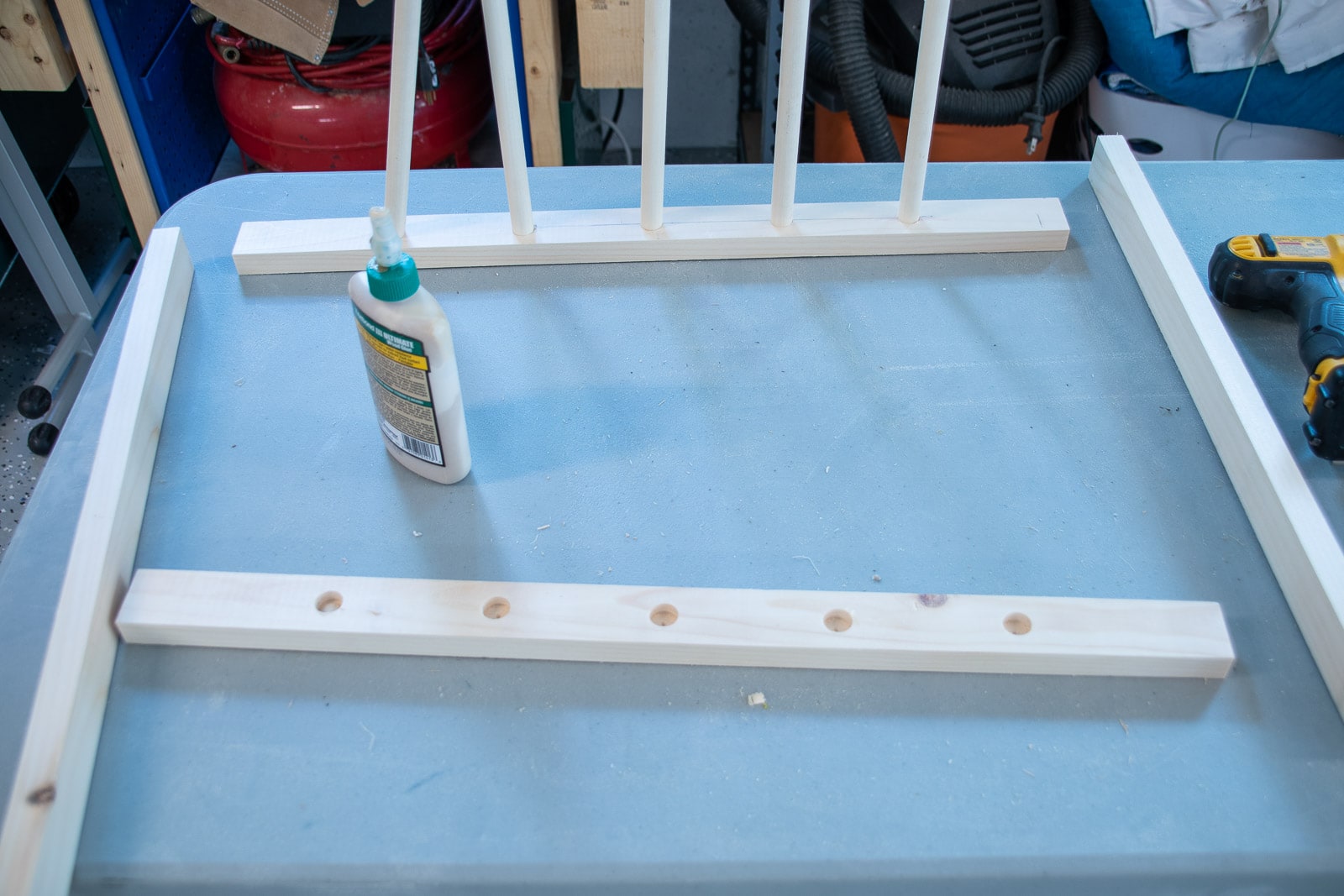 glue and clamp drying rack together
