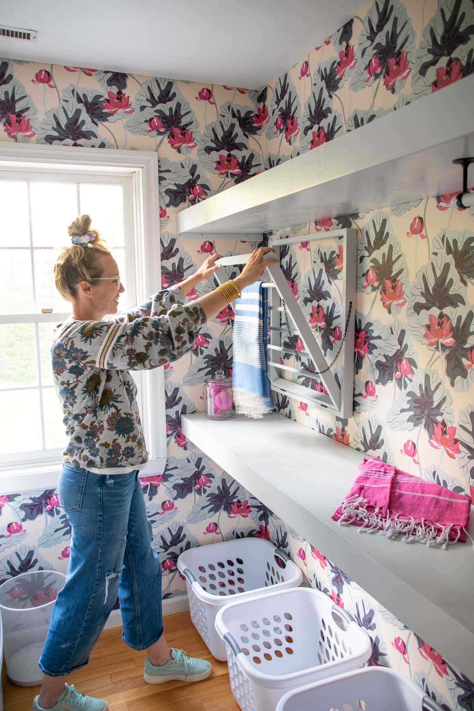 attach the drying rack to the wall