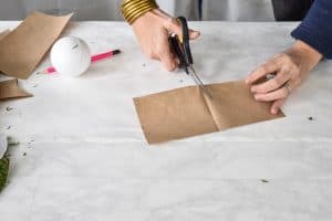 cut out a template for diy moss balls