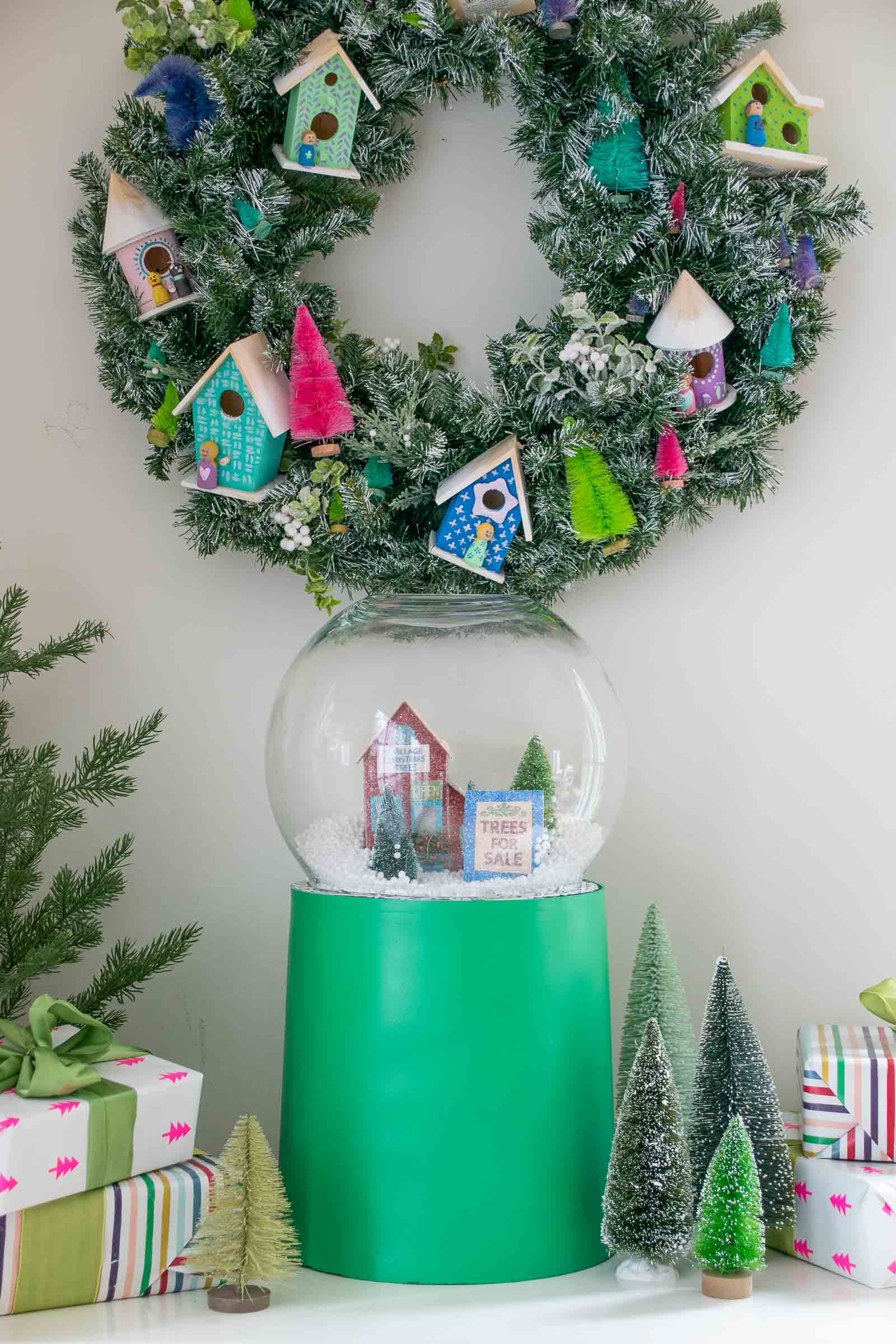 DIY working oversized snow globe