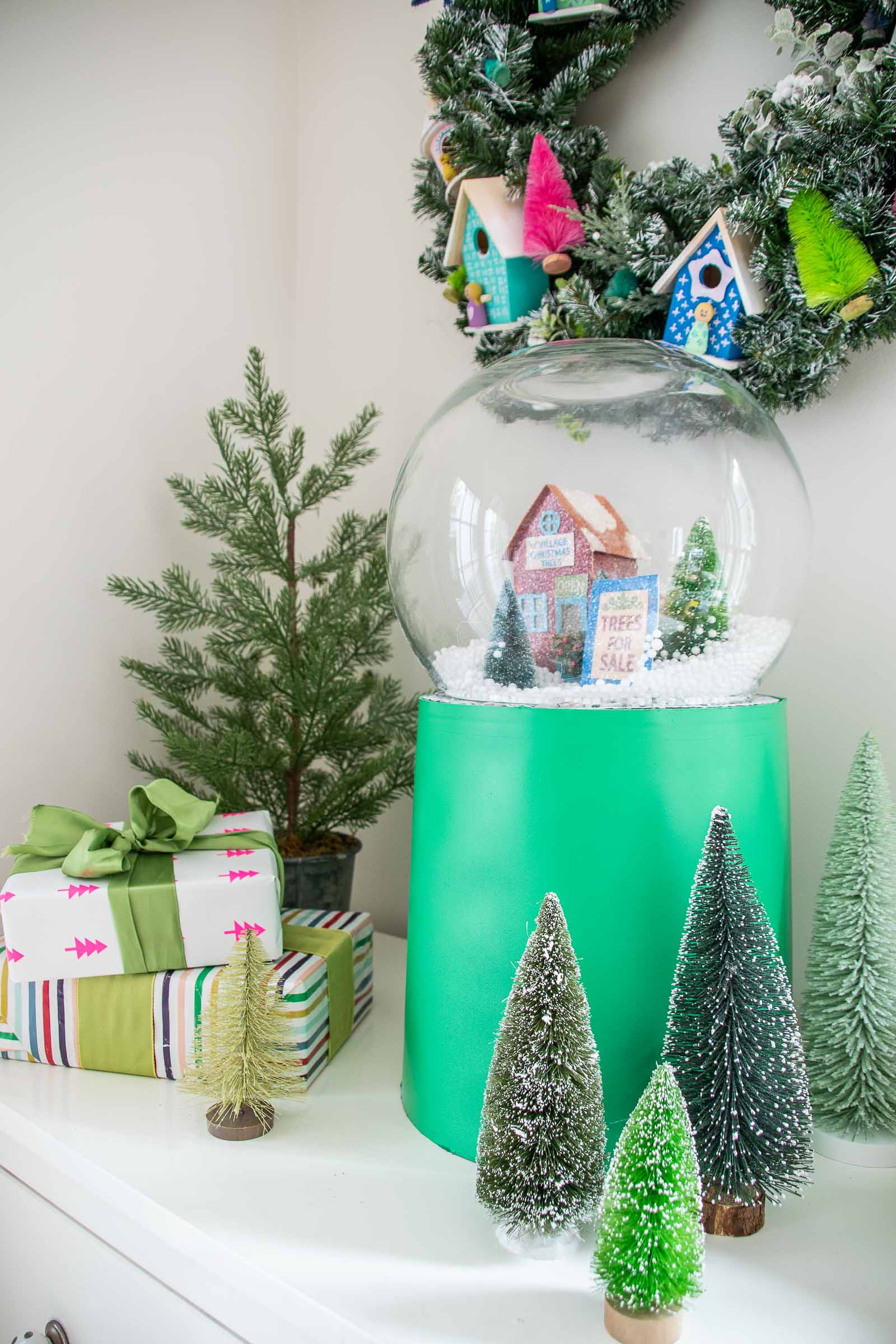DIY working oversized snow globe