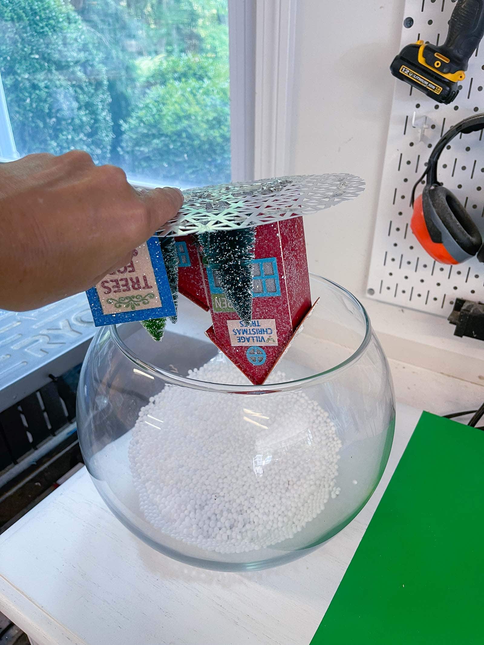 invert screen onto top of bowl