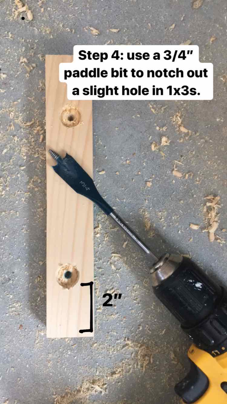 paddle bit to drill hole for dowel
