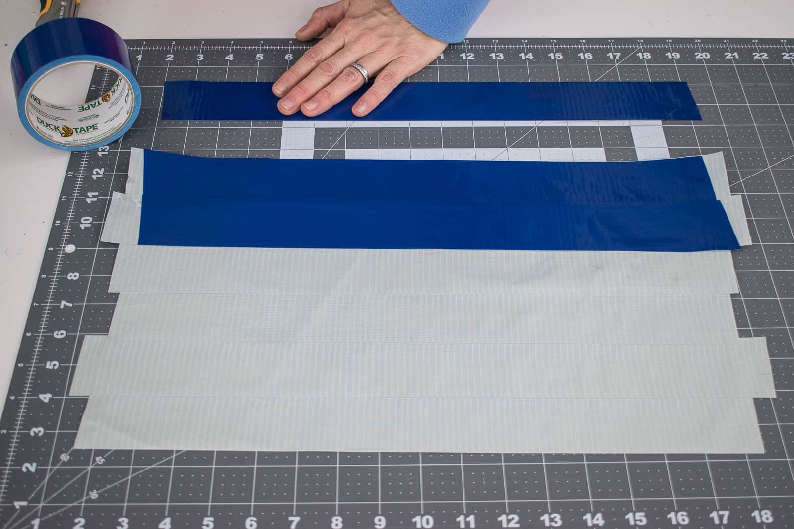 creating a duct tape cloth