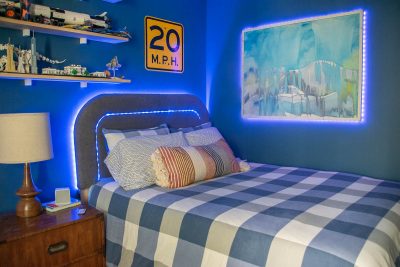 upholstered LED headboard