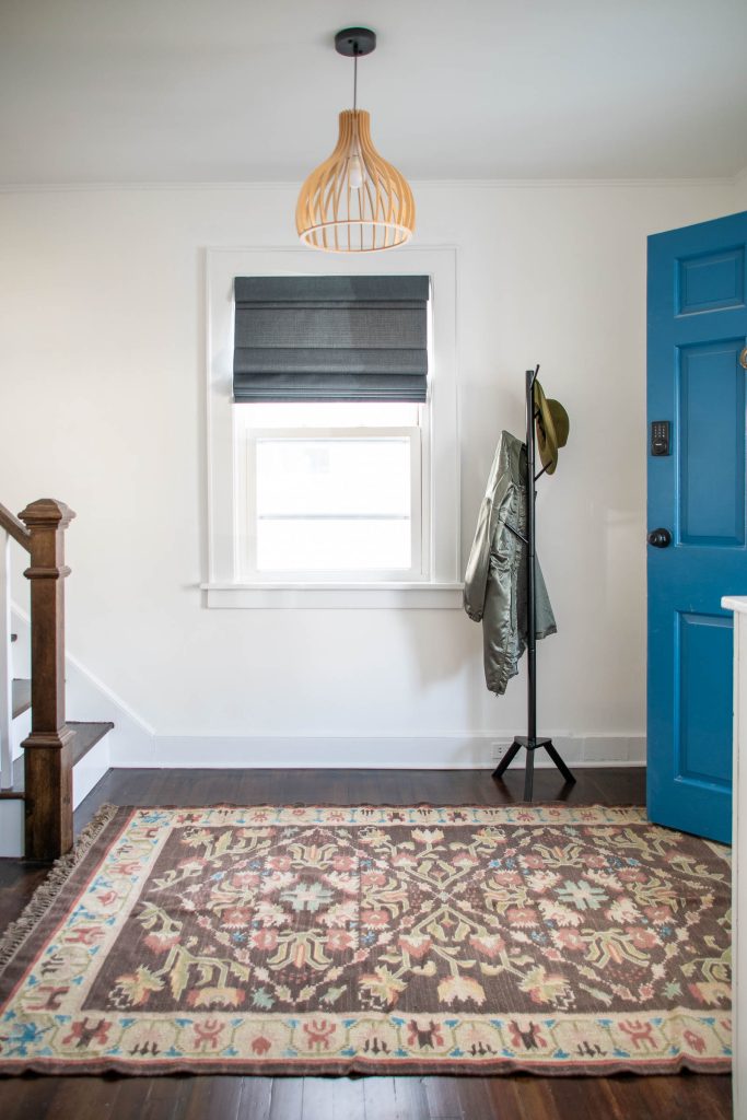 foyer after wallpaper removal
