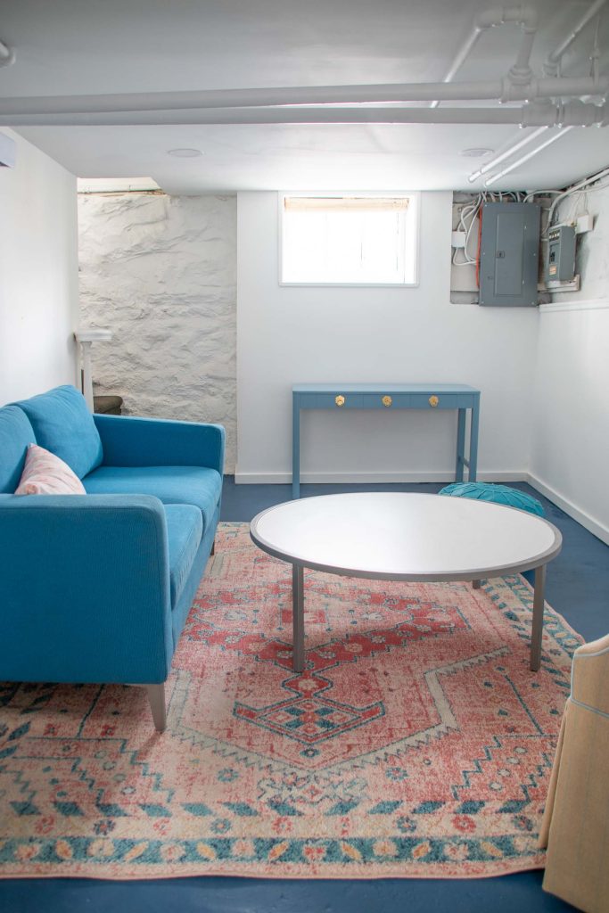finished flip house basement