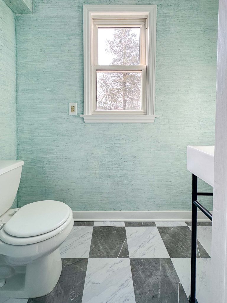 flip house powder room after