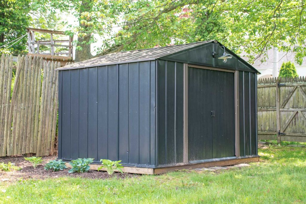 backyard shed makeover after