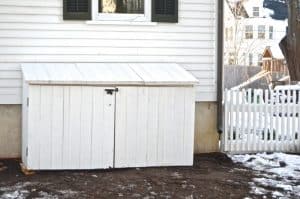 Garbage shed from a distance
