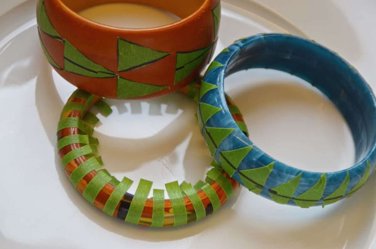 Easy DIY graphic painted bracelets