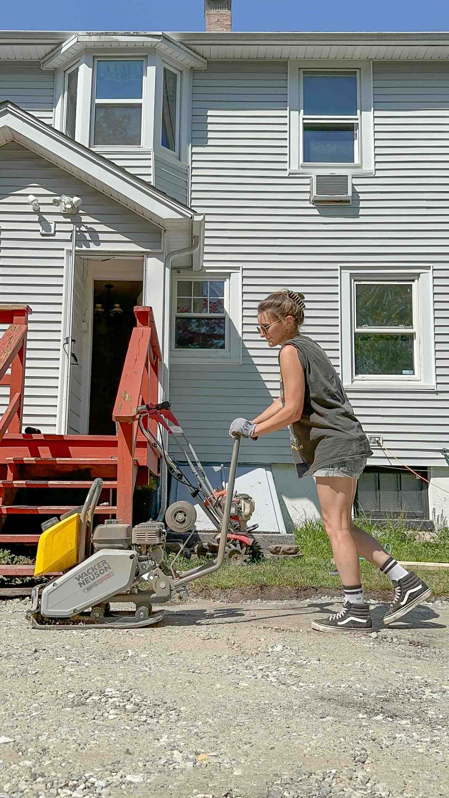 Installing paver base for DIY patio