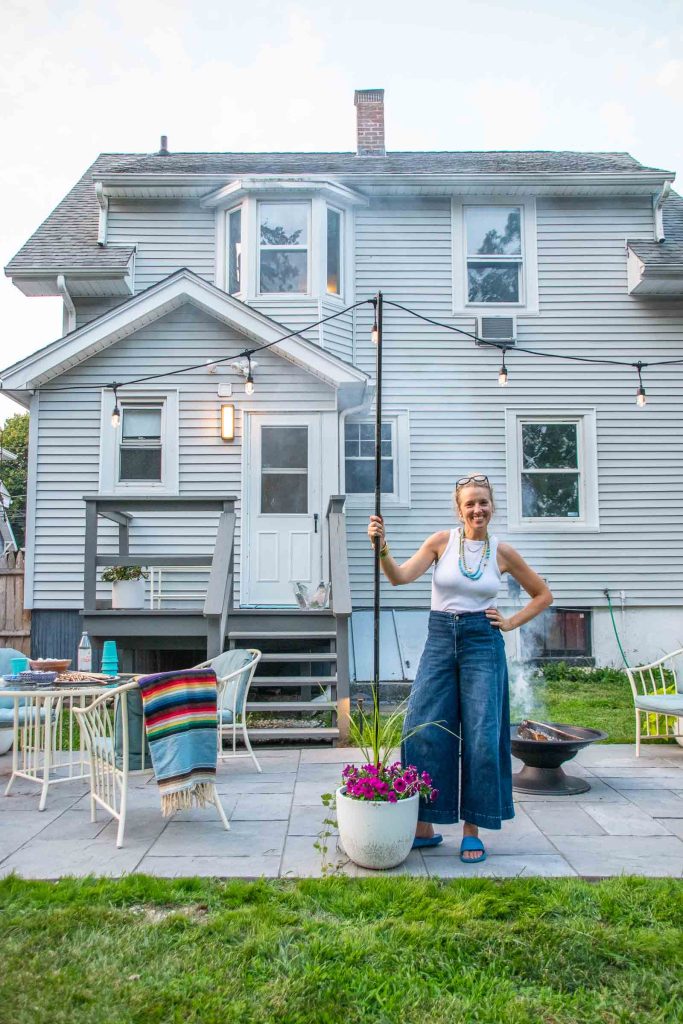 diy patio at the flip house