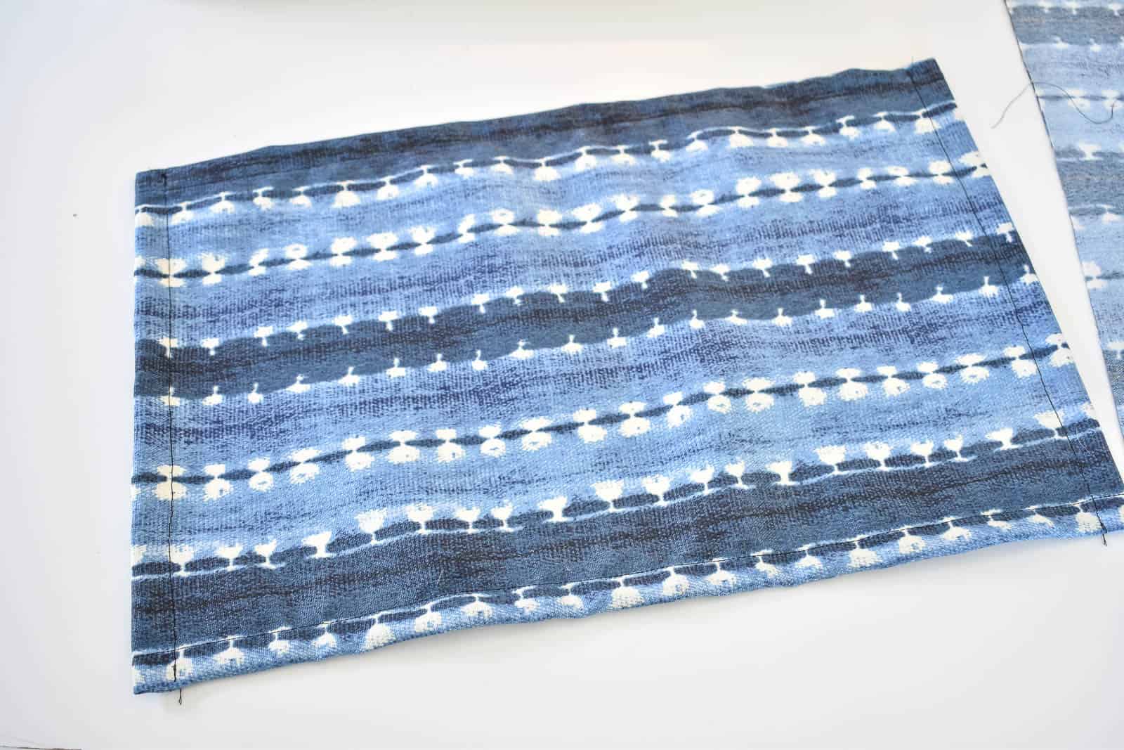 finished indigo fabric placemat