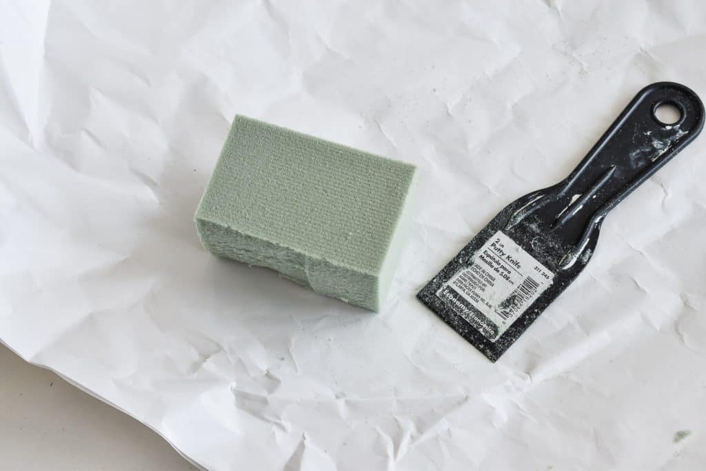 use floral foam inside the planters