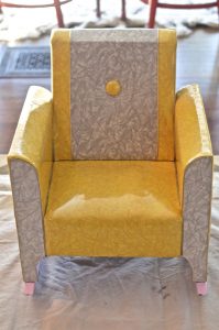 how to reupholster a dated kids rocking chair