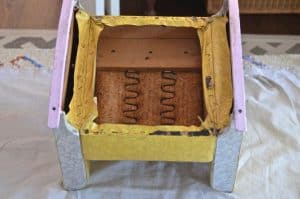 how to reupholster a dated kids rocking chair
