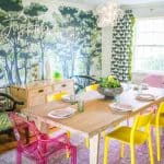 non electric bubble lamp in dining room
