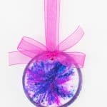 marbled poured epoxy ornaments