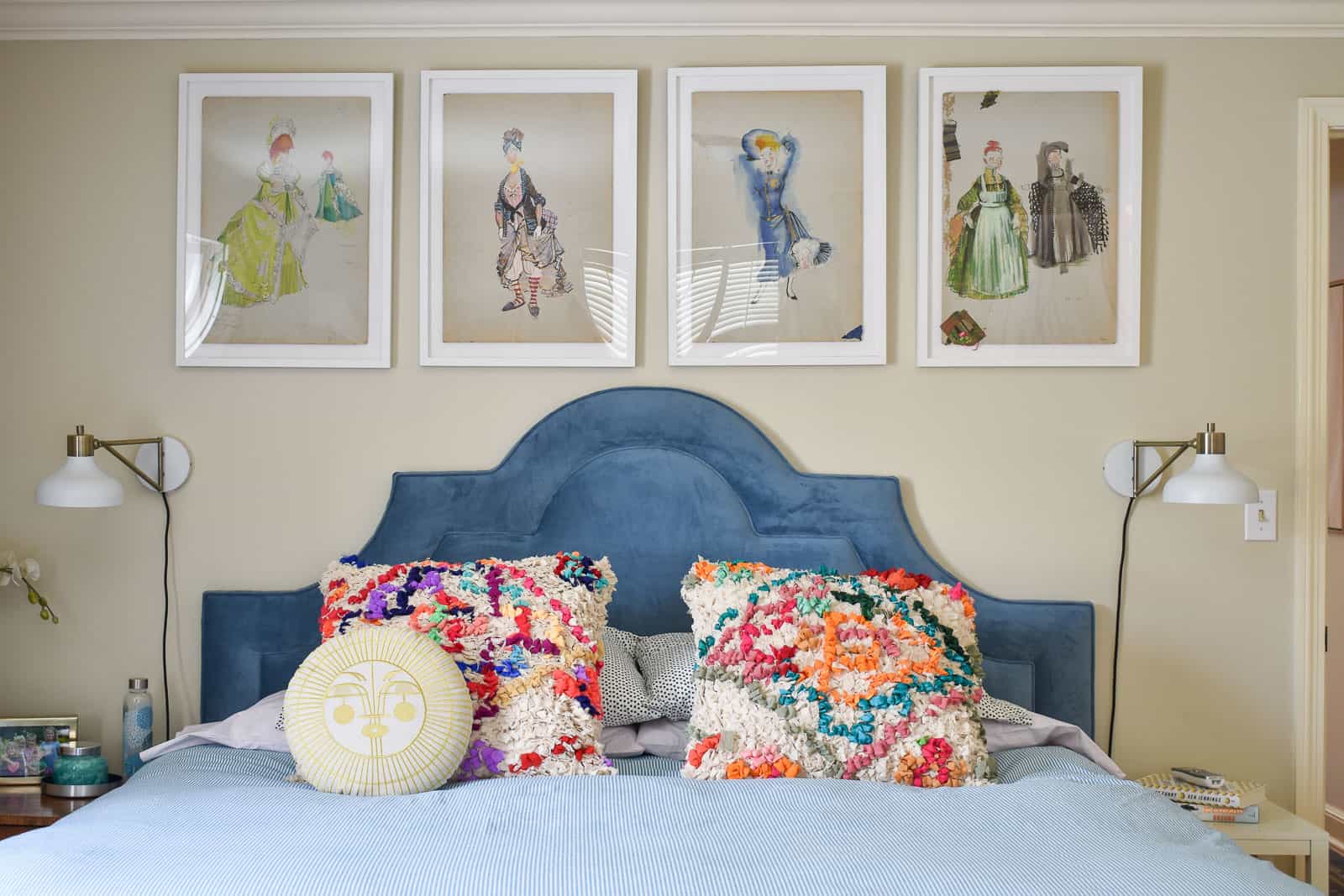 new headboard wall in master bedroom