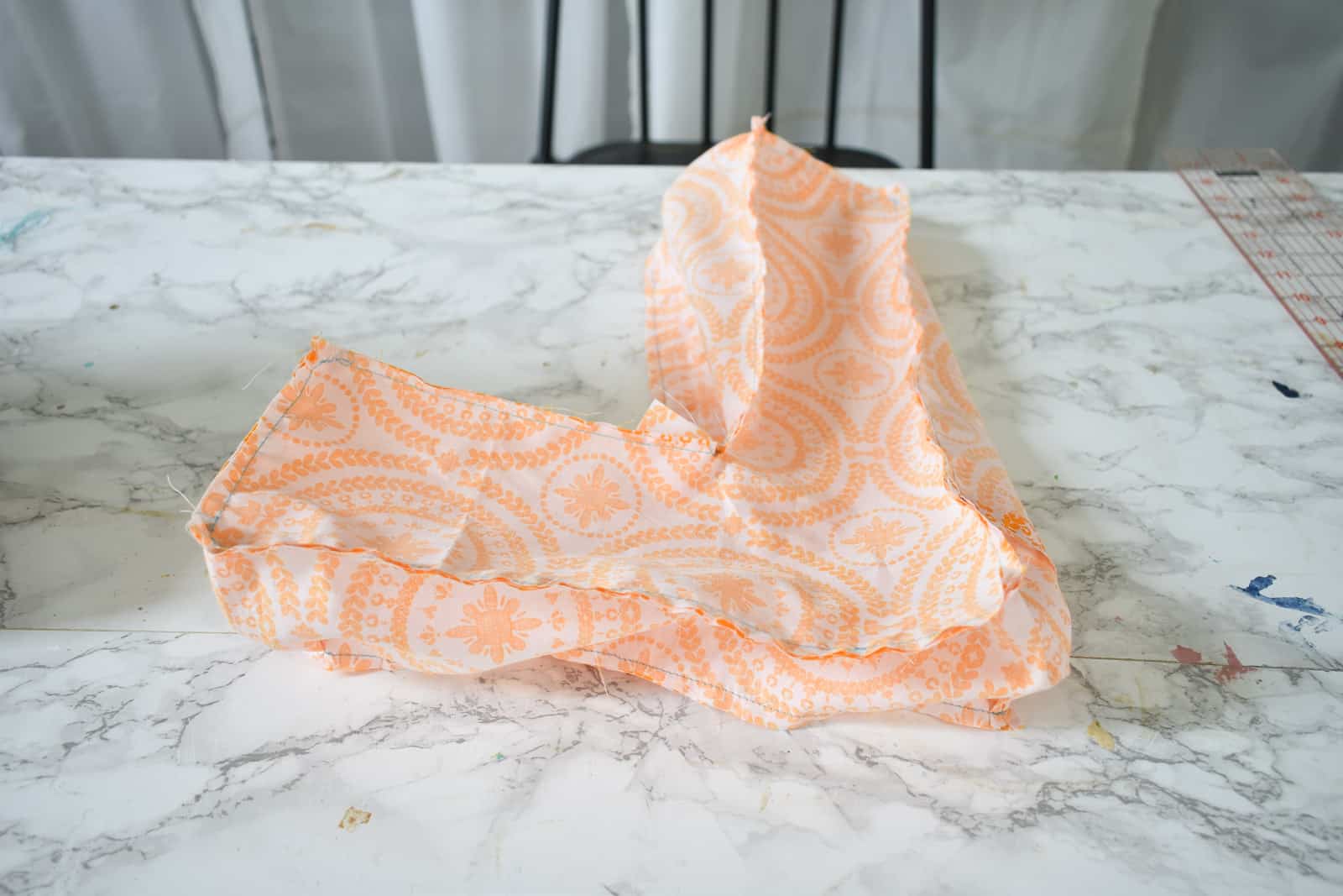 sew around the fabric seams