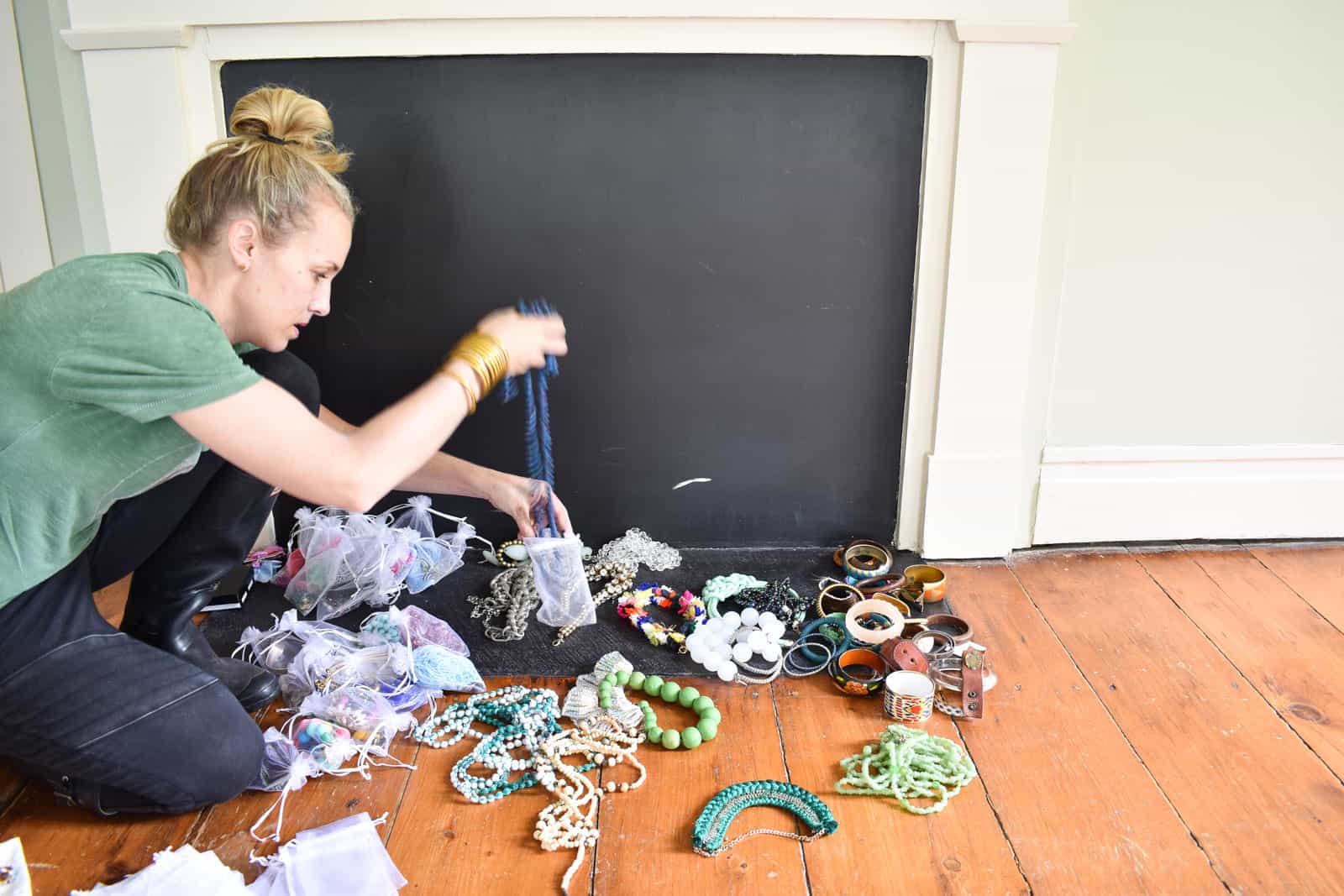 purge, sort and organize into categories