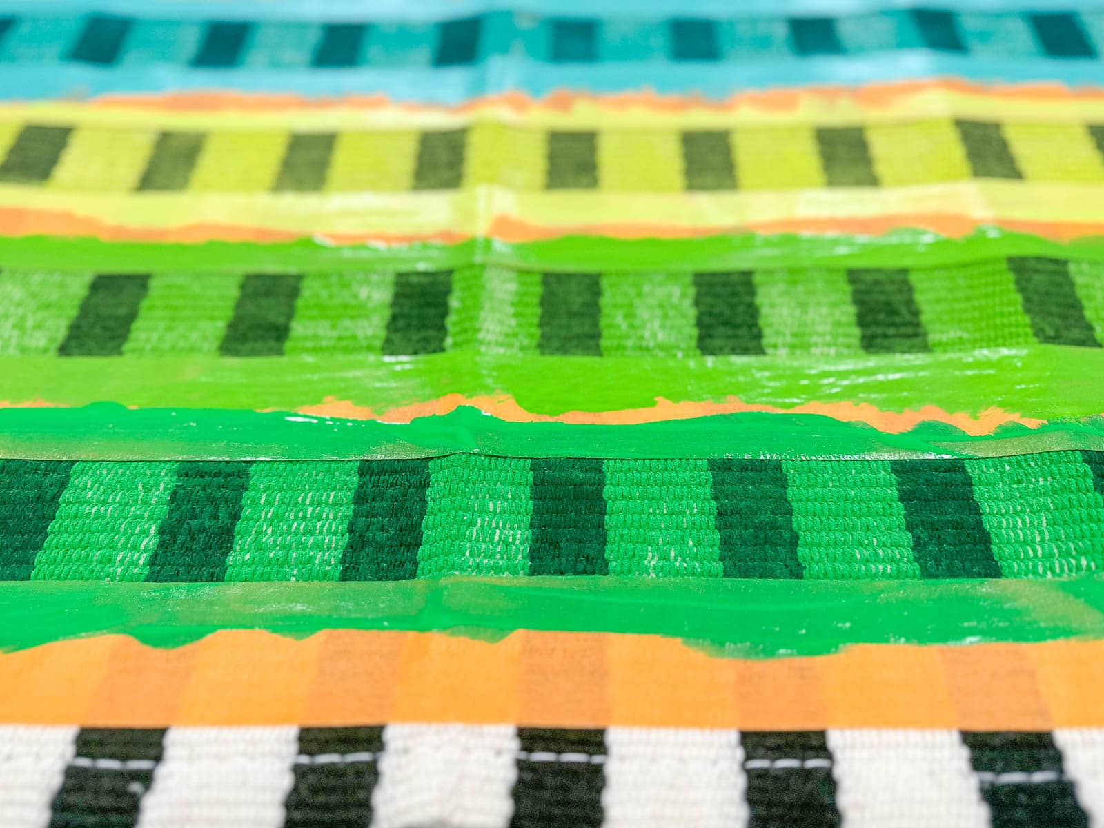 close up of paint on tape