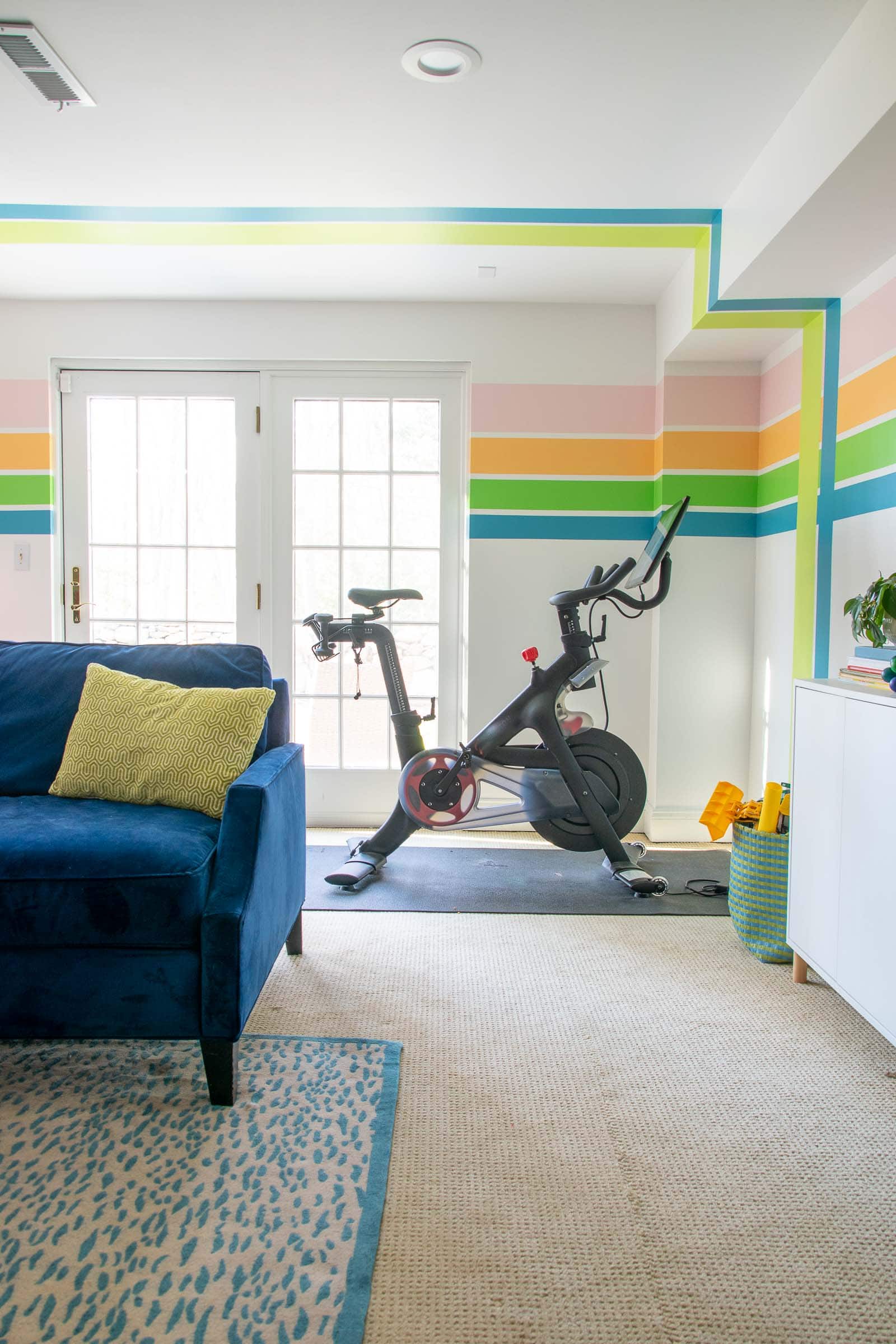 painted striped mural